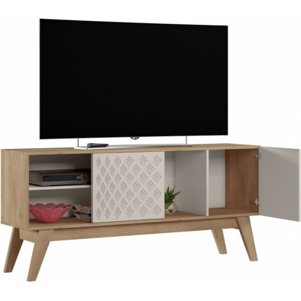 Mueble tv premium cedro y blanco roto 150 cms 1 jpg