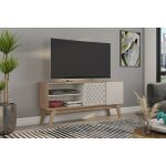 Mueble tv premium cedro y blanco roto 150 cms 2 jpg