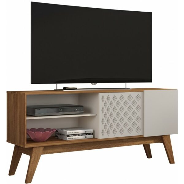 Mueble tv premium matte y blanco roto 150 cms jpg
