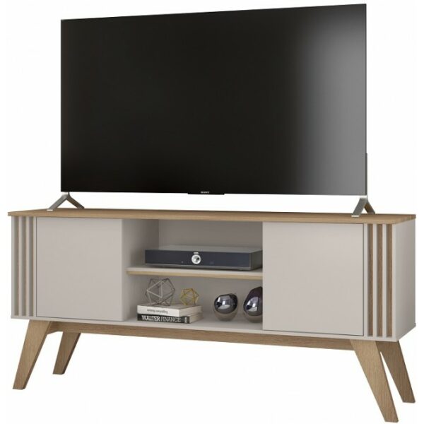 Mueble tv vitta blanco roto y cedro 150 cms jpg