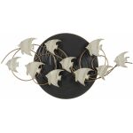 Mural Pared Peces Negro-Blanco Metal 119,40 X 7 X 59,70 Cm