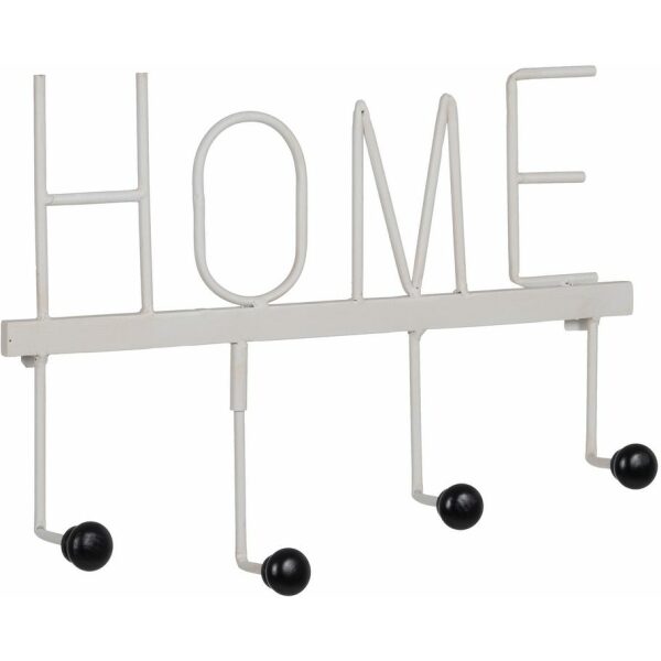 Percha Home Blanco Metal Decoración 40 X 7 X 30 Cm