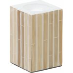 Portavelas Beige Bambú / "Mdf" 10,50 X 10,50 X 16 Cm