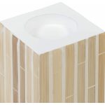 Portavelas Beige Bambú / "Mdf" 10,50 X 10,50 X 16 Cm