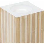 Portavelas Beige Bambú / "Mdf" 10,50 X 10,50 X 21 Cm