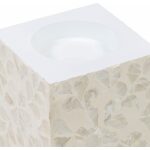 Portavelas Beige Nácar-Mdf Decoración 10,50 X 10,50 X 10,50