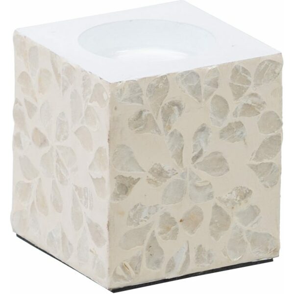 Portavelas Beige Nácar-Mdf Decoración 10,50 X 10,50 X 10,50