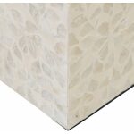 Portavelas Beige Nácar-Mdf Decoración 10,50 X 10,50 X 16 Cm