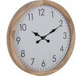 Reloj Blanco Madera Decoración 60 X 60 X 6,50 Cm