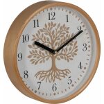 Reloj Blanco-Natural Madera / Cristal 22 X 22 X 4,50 Cm