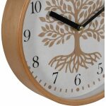 Reloj Blanco-Natural Madera / Cristal 22 X 22 X 4,50 Cm