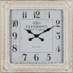 Reloj Blanco Rozado Metal-Cristal 60 X 60 X 6,50 Cm