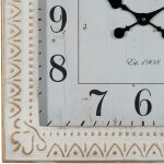 Reloj Blanco Rozado Metal-Cristal 60 X 60 X 6,50 Cm