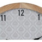 Reloj Natural-Blanco Madera / Cristal 60 X 60 X 6,50 Cm