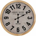 Reloj Natural-Blanco Madera / Cristal 76 X 76 X 6 Cm