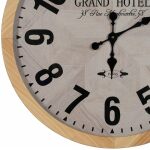 Reloj Natural-Blanco Madera / Cristal 76 X 76 X 6 Cm