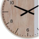 Reloj Natural-Blanco Madera Decoración 60 X 60 X 5,50 Cm