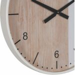 Reloj Natural-Blanco Madera Decoración 60 X 60 X 5,50 Cm