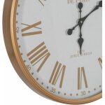 Reloj Natural-Blanco Metal Decoración 60 X 60 X 6 Cm