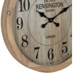 Reloj Natural Madera / Cristal 60 X 60 X 6,50 Cm