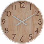 Reloj Natural Madera Decoración 60 X 60 X 5,50 Cm