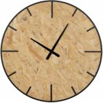 Reloj Natural-Negro Dm-Metal Decoración 80 X 4,50 X 80 Cm