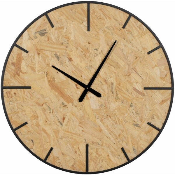 Reloj Natural-Negro Dm-Metal Decoración 80 X 4,50 X 80 Cm