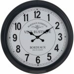 Reloj Negro-Blanco Metal Decoración 70 X 70 X 6,50 Cm