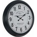 Reloj Negro-Blanco Metal Decoración 70 X 70 X 6,50 Cm