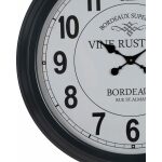 Reloj Negro-Blanco Metal Decoración 70 X 70 X 6,50 Cm