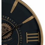 Reloj Negro-Oro Metal Decoración 59 X 8,50 X 59 Cm