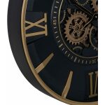 Reloj Negro-Oro Metal Decoración 59 X 8,50 X 59 Cm