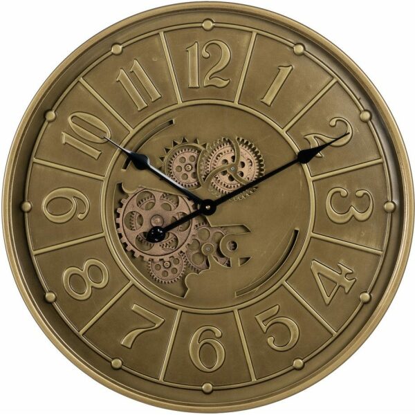 Reloj Oro Envejecido Metal Decoración 60 X 8 X 60 Cm