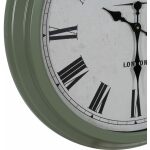 Reloj Verde Metal Decoración 70 X 70 X 6,50 Cm