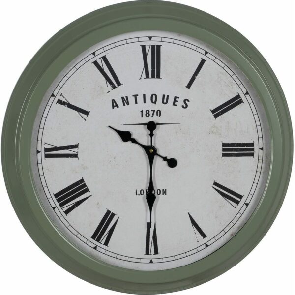 Reloj Verde Metal Decoración 70 X 70 X 6,50 Cm