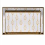 S/2 Bandejas Plata-Oro Pvc-Espejo 45 X 31 X 4,20 Cm