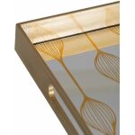 S/2 Bandejas Plata-Oro Pvc-Espejo 45 X 31 X 4,20 Cm