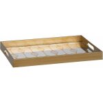 S/2 Bandejas Plata-Oro Pvc-Espejo 45 X 31 X 4,20 Cm