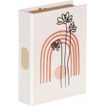 S/2 Caja Libro Flores Dm-Lona 24 X 18 X 6 Cm