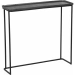 S/2 Consola Gris-Negro Metal Entrada 84 X 26 X 78 Cm