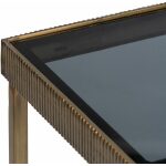 S/2 Consola Oro-Negro Hierro-Cristal 107 X 26 X 79 Cm