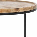 S/2 Mesa Auxiliar Natural-Negro 45,70 X 45,70 X 56 Cm