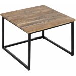 S/2 Mesa Centro Natural Madera-Metal 60 X 60 X 42 Cm