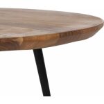 S/2 Mesa Centro Natural Madera-Metal 70 X 70 X 40 Cm