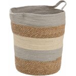 S/3 Cestos Gris-Natural Fibra Natural 48 X 48 X 42 Cm