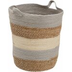 S/3 Cestos Gris-Natural Fibra Natural 48 X 48 X 42 Cm