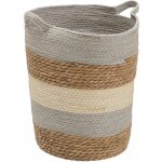 S/3 Cestos Gris-Natural Fibra Natural 48 X 48 X 42 Cm