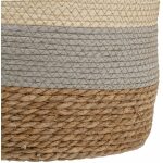 S/3 Cestos Gris-Natural Fibra Natural 48 X 48 X 42 Cm