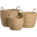 S/3 Cestos Natural Fibra Natural 38 X 38 X 33 Cm