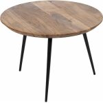 S/3 Mesa Centro Natural Madera-Metal 50 X 50 X 45 Cm